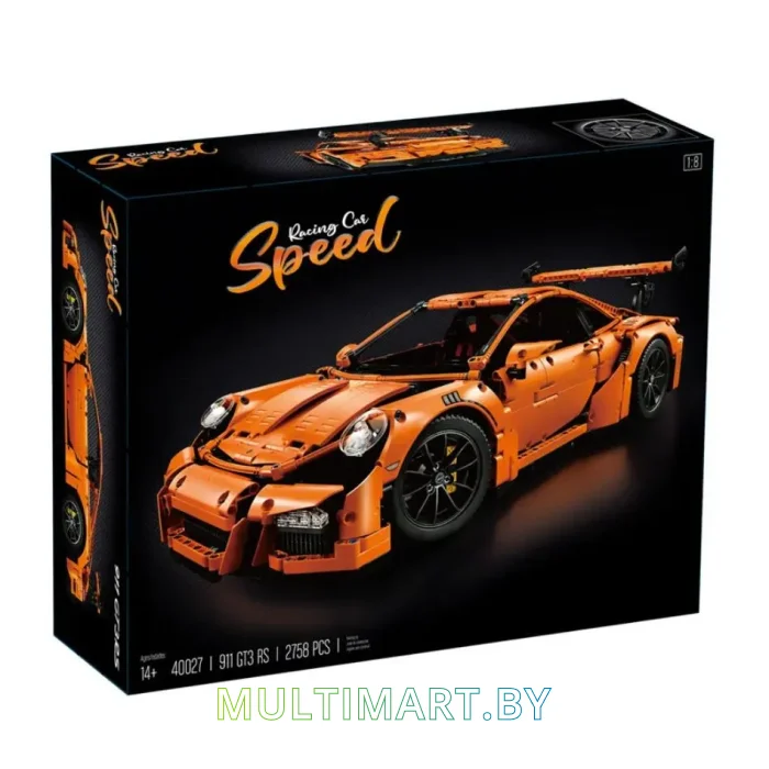 Конструктор King Техник 2056 Оранжевый Porshe 911